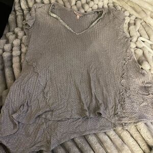 Juicy couture Size xl Waffle sweater knit short sleeve Jewled top